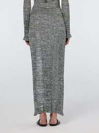Scotch & Soda - Ribbed Knit Maxi Skirt in Black