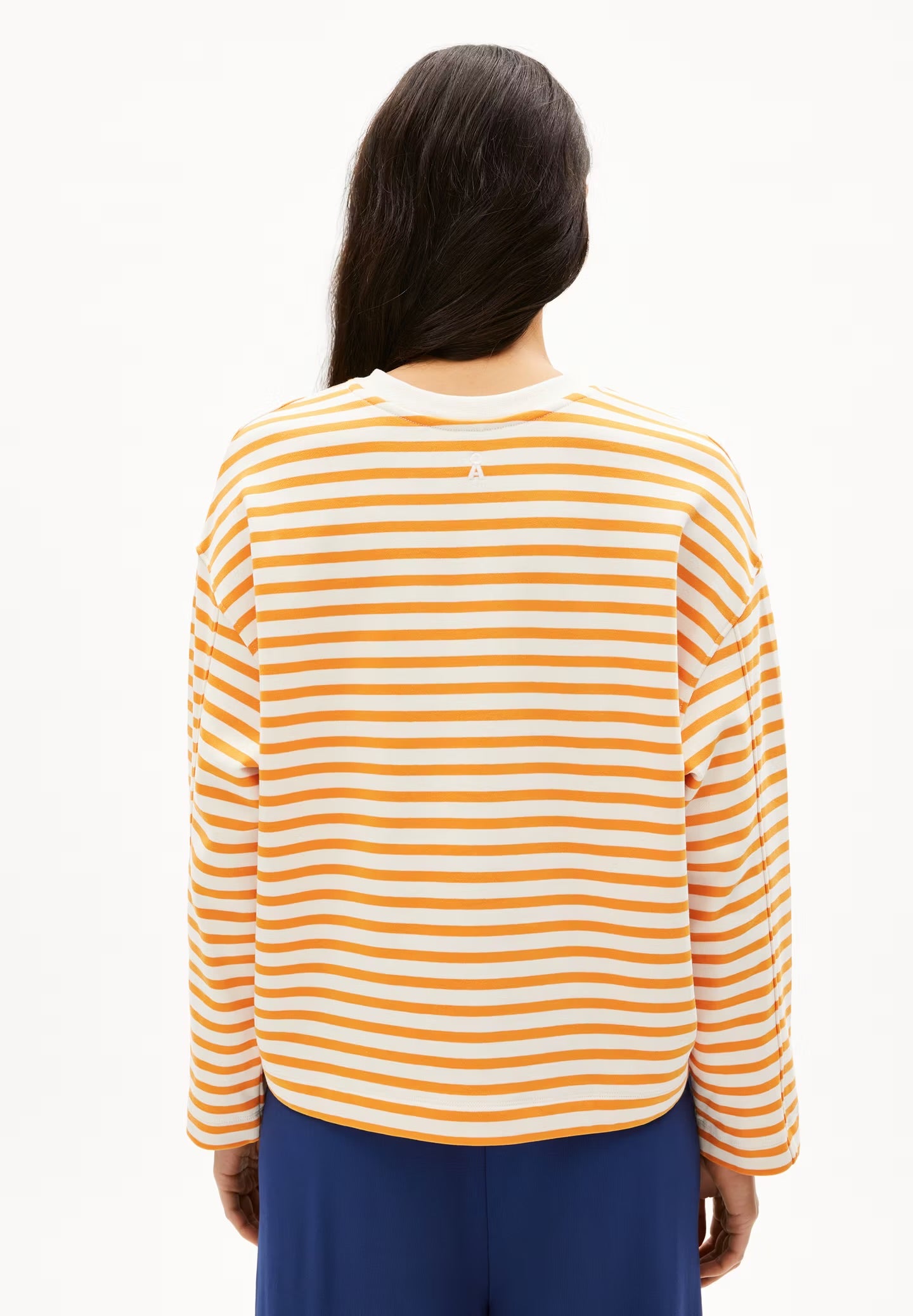 ArmedAngels - Frankaa Maarlen Stripe Sweatshirt in Undyed-Tangerine