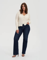Yoga Jeans - Chloe Classic Rise Straight Jeans in Dark Indie
