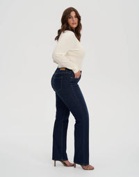 Yoga Jeans - Chloe Classic Rise Straight Jeans in Dark Indie