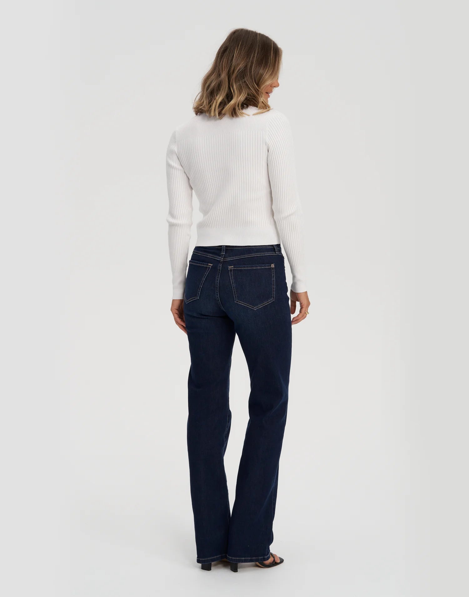 Yoga Jeans - Chloe Classic Rise Straight Jeans in Dark Indie