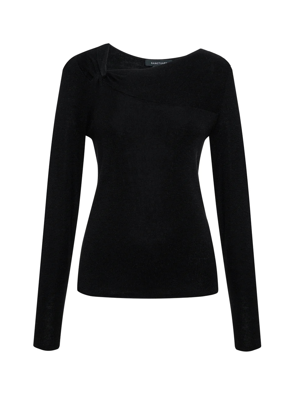 Sanctuary - Longsleeve Shoulder Twist Top in Black