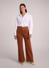 Yoga Jeans - Lily Wide High Rise in Aurora Brown