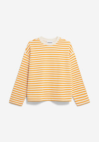 ArmedAngels - Frankaa Maarlen Stripe Sweatshirt in Undyed-Tangerine