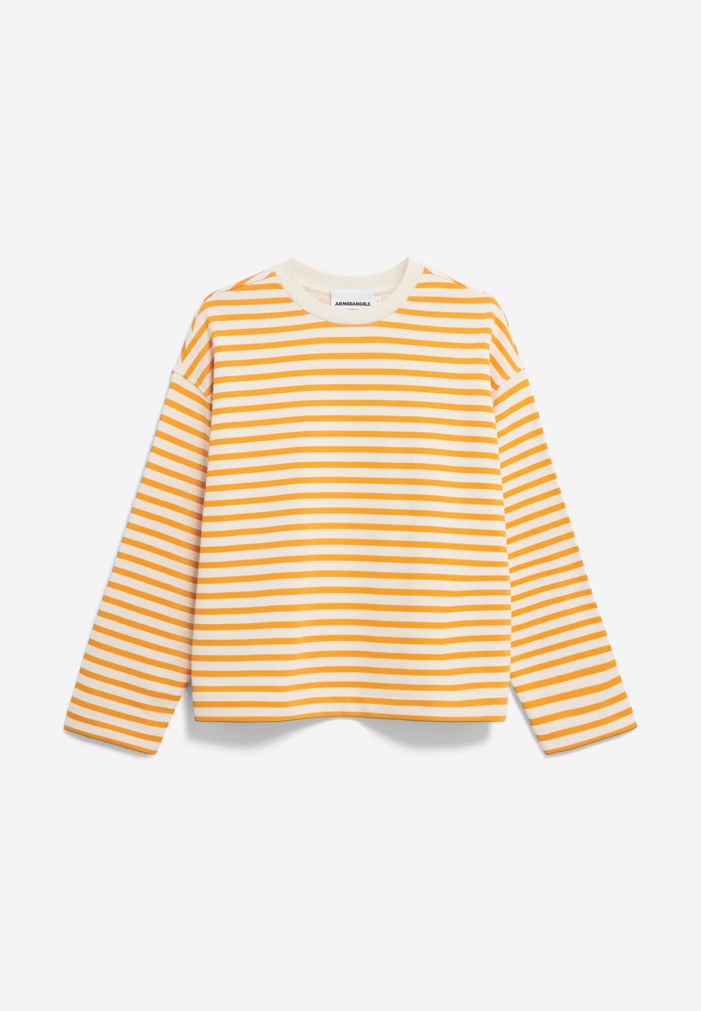 ArmedAngels - Frankaa Maarlen Stripe Sweatshirt in Undyed-Tangerine