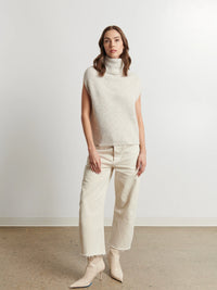 LINE Knitwear - Lenore Sleeveless Sweater in Birch