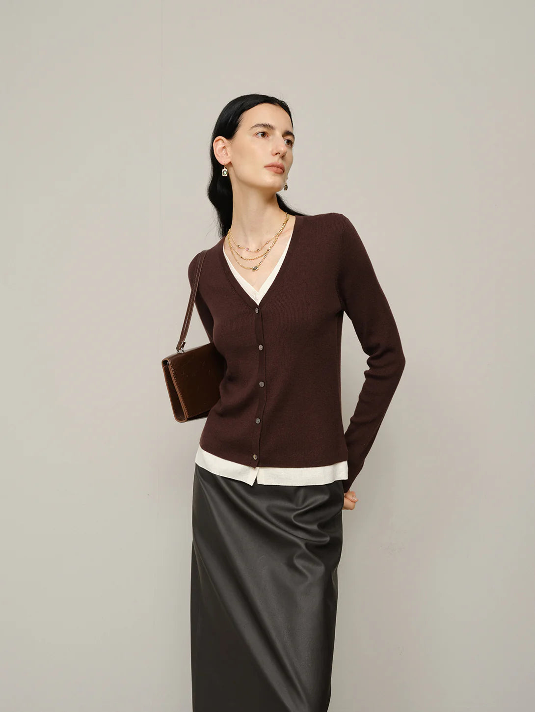 Meilleur Moment - Cardigan in Brown