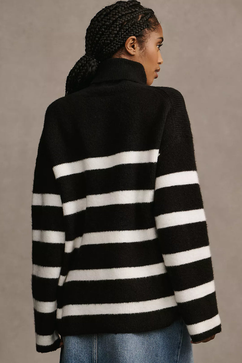 Velvet - Encino - Cozy Sweater in Black/Milk