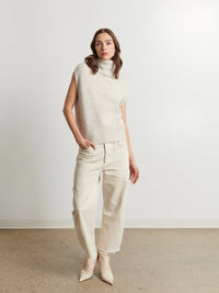 LINE Knitwear - Lenore Sleeveless Sweater in Birch