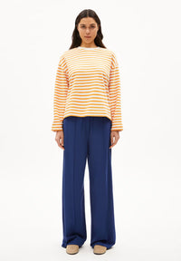 ArmedAngels - Frankaa Maarlen Stripe Sweatshirt in Undyed-Tangerine