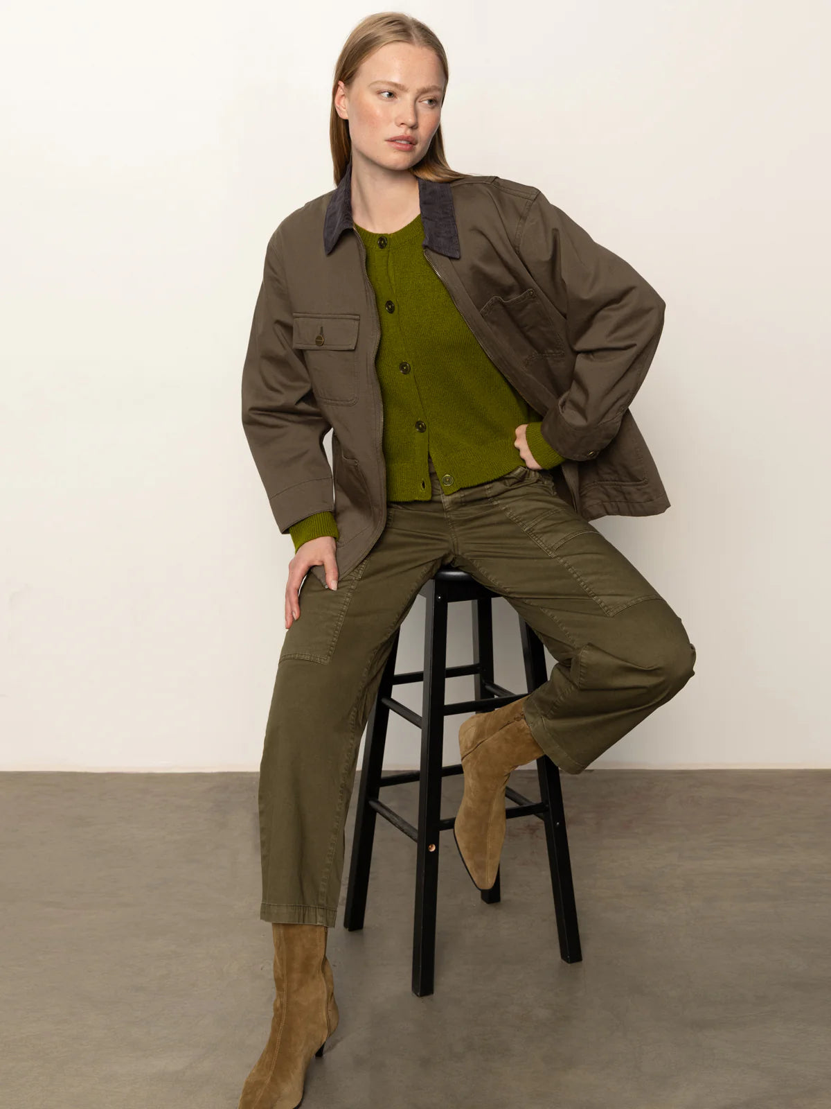 Sanctuary - Barn Jacket in Burnt Olive