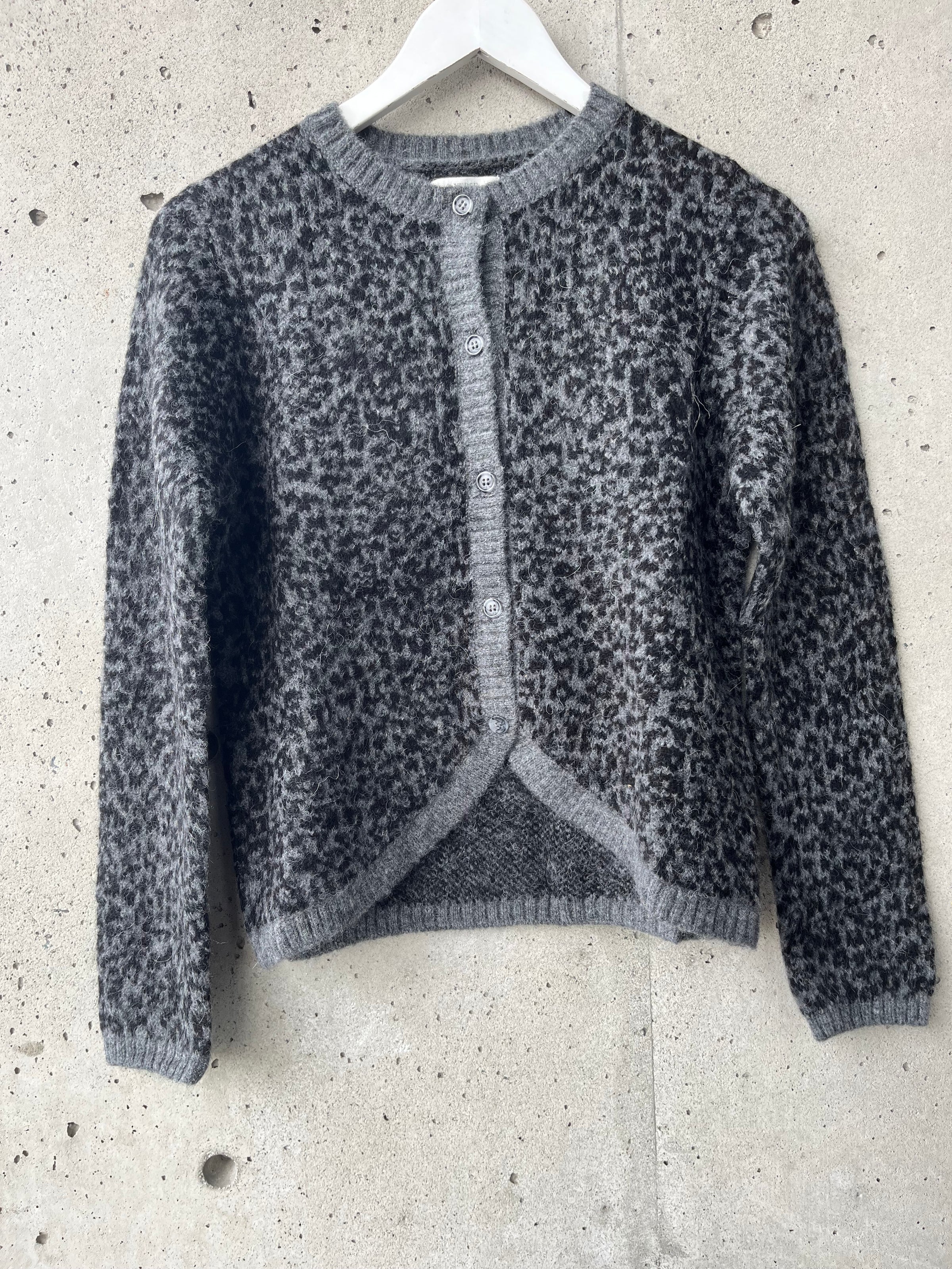 YERSE - Jacquard Cardigan in Leopard