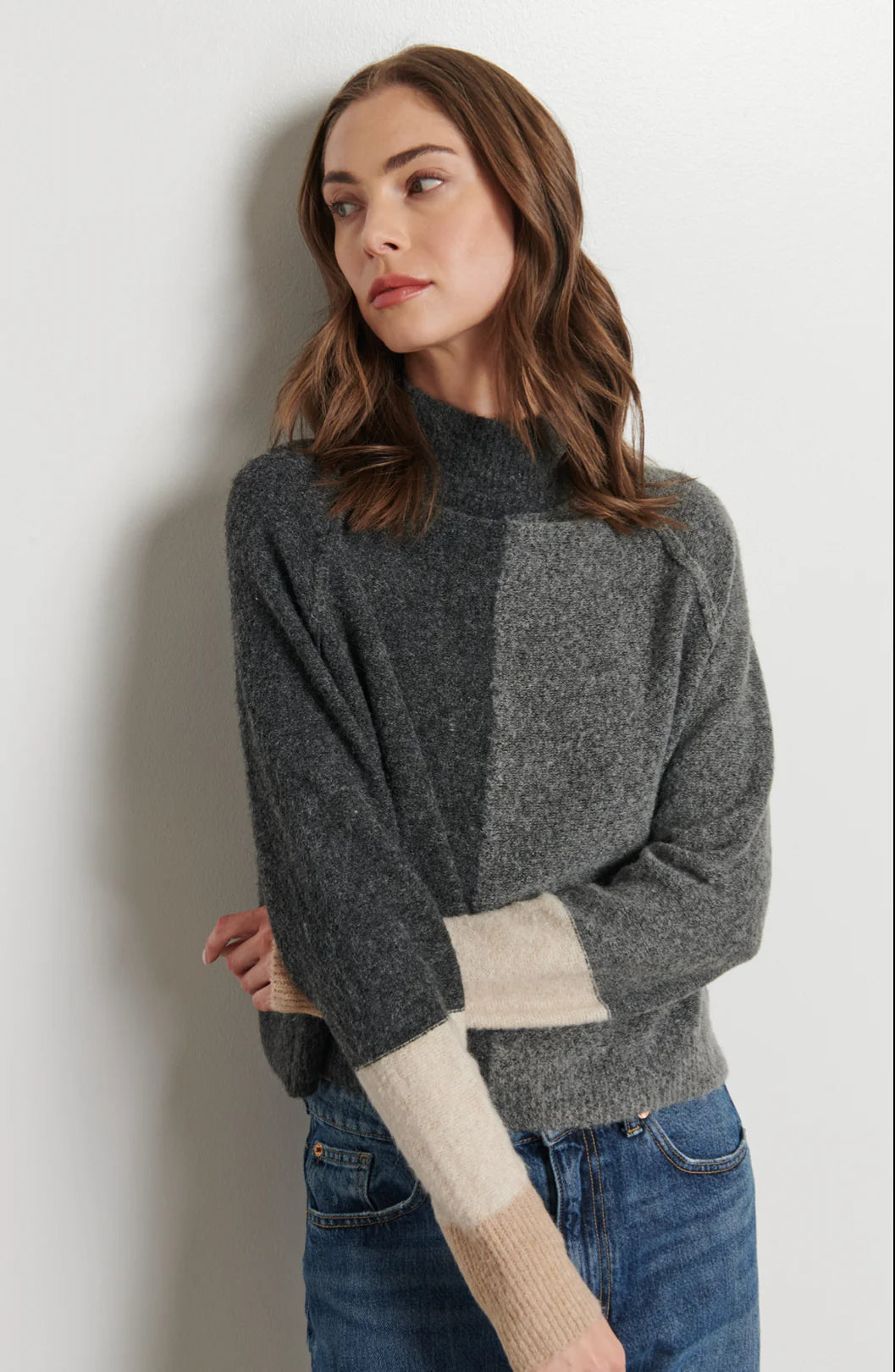 LINE Knitwear - Pippa Sweater in Rocky Slate