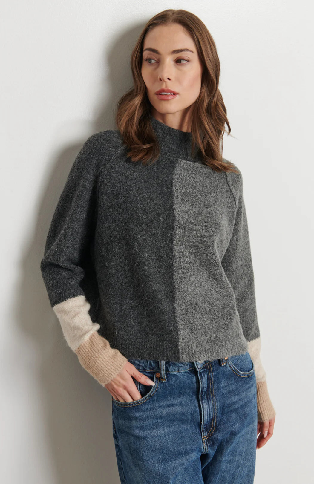 LINE Knitwear - Pippa Sweater in Rocky Slate