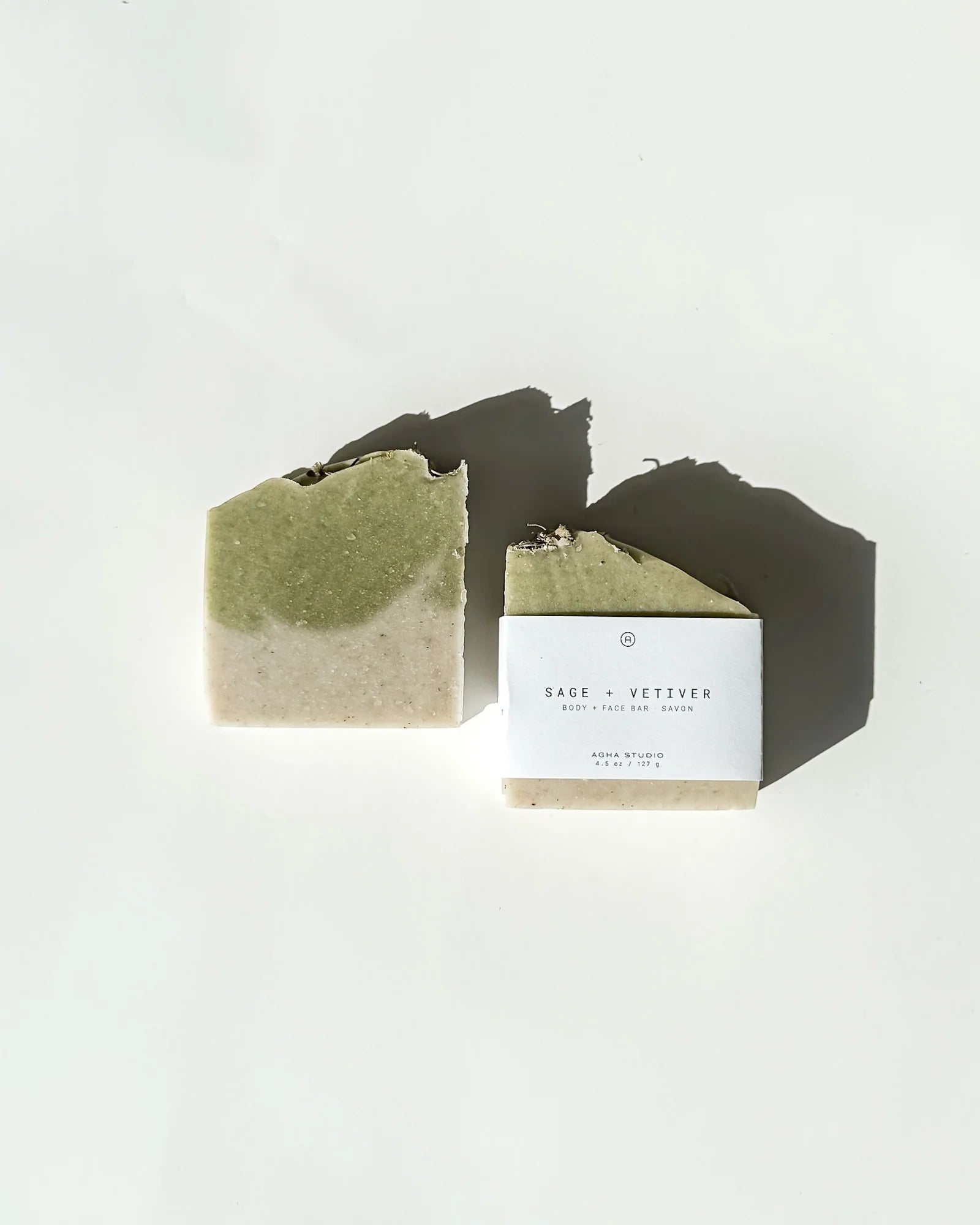 Agha Studio - Sage + Vetiver Body + Face Soap Bar