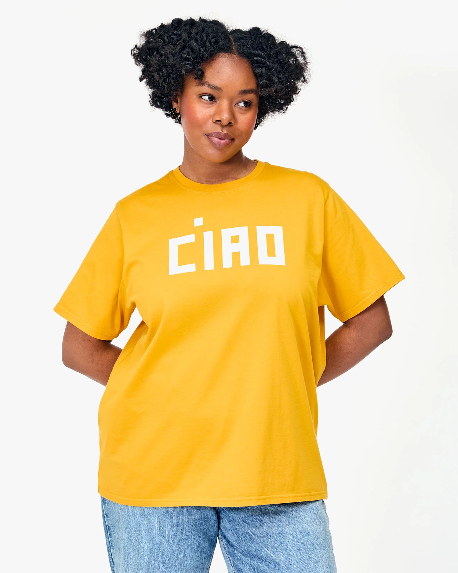 Clare V. - Original Tee in Marigold Ciao