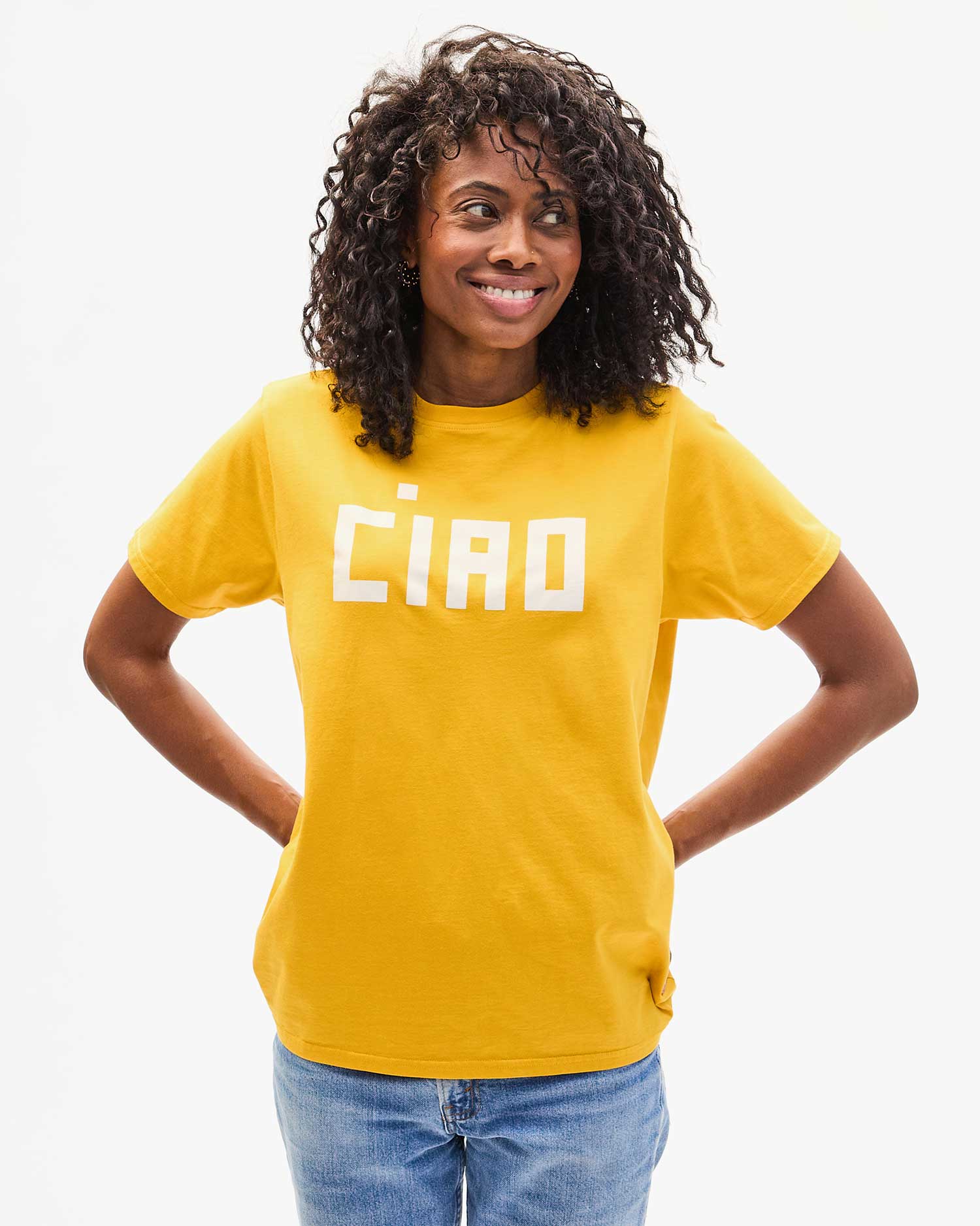 Clare V. - Original Tee in Marigold Ciao