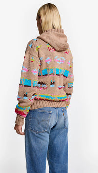 Smythe - Handknit Cottage Cardi in Burlap Multi