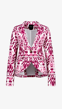 Smythe - One Button Blazer in Raspberry Jacquard