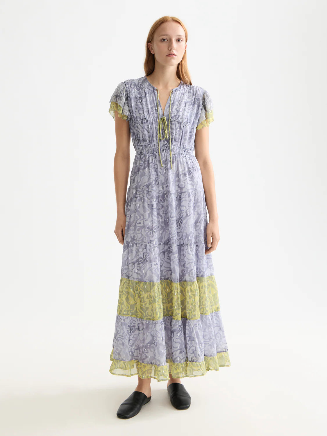 Scotch & Soda - Gathered Maxi Dress in Dancer Lavender