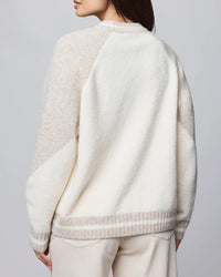 Splendid - Rhodes Varsity Shacket in Neutral Color Block
