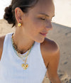 Lizzie Fortunato - Mini Arp Earrings in Studded Gold