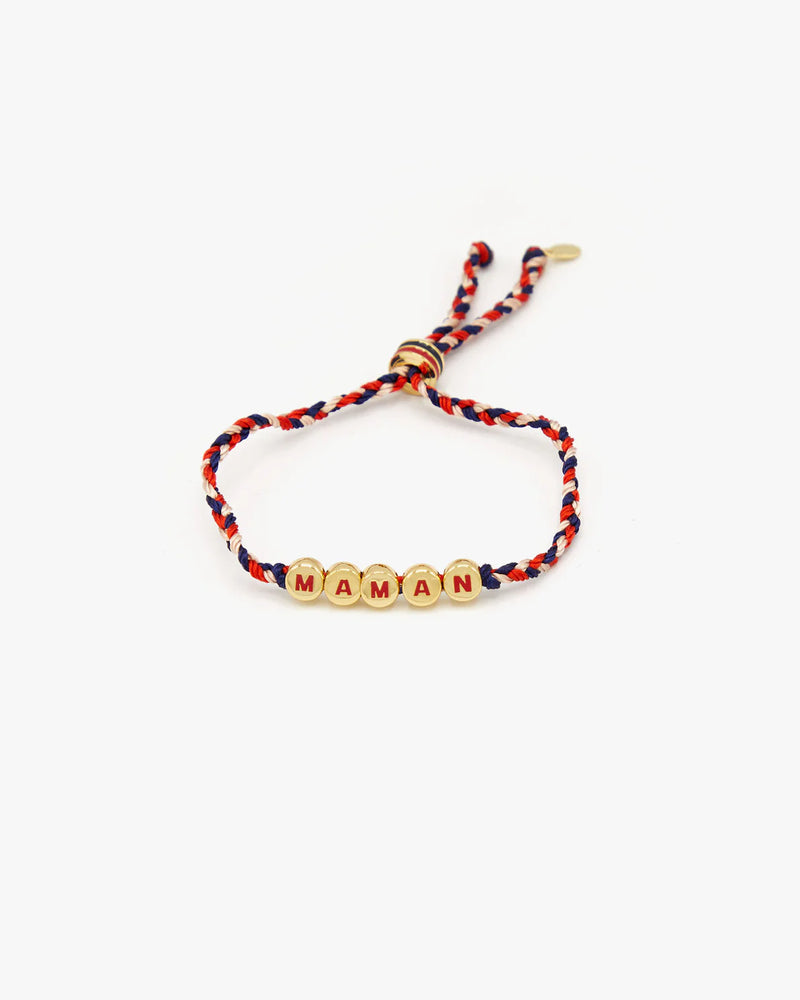 Clare V. - Maman Cord Bracelet in Gold/Multi