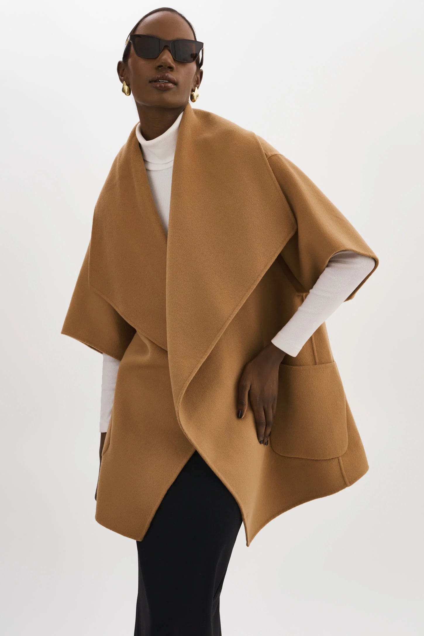 LAMARQUE  - Penelope Wool Cape Coat