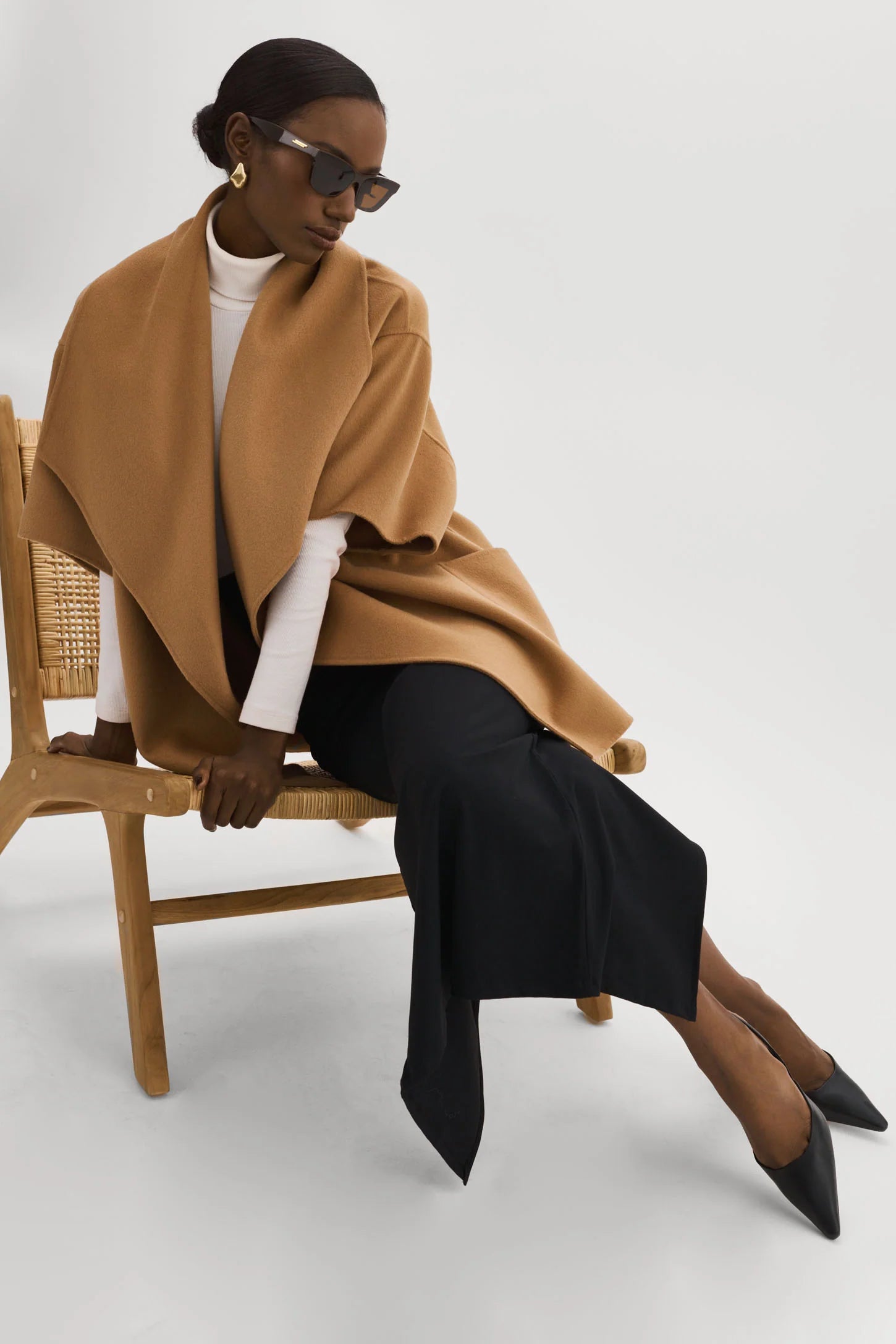 LAMARQUE  - Penelope Wool Cape Coat