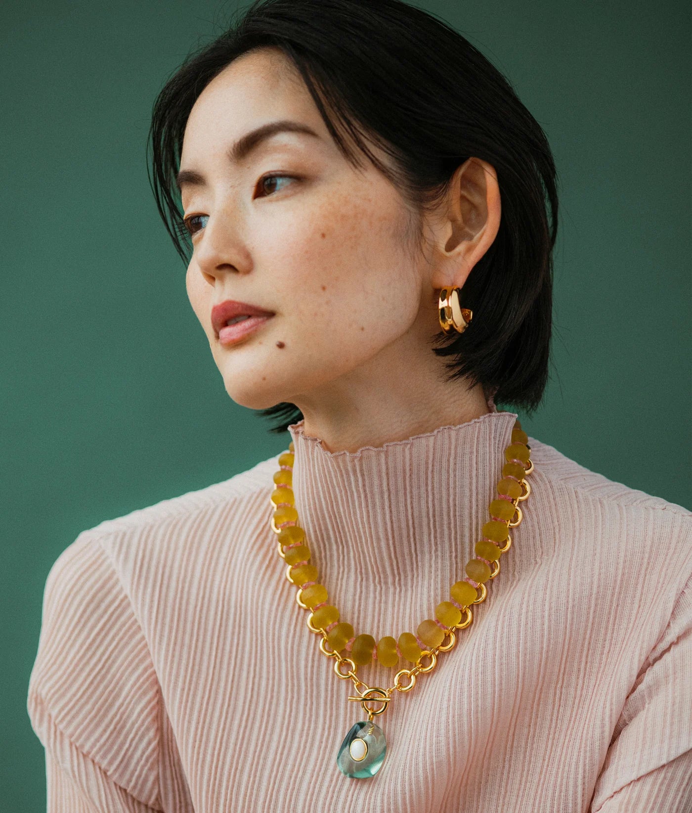 Lizzie Fortunato - Onda Hoops in Gold