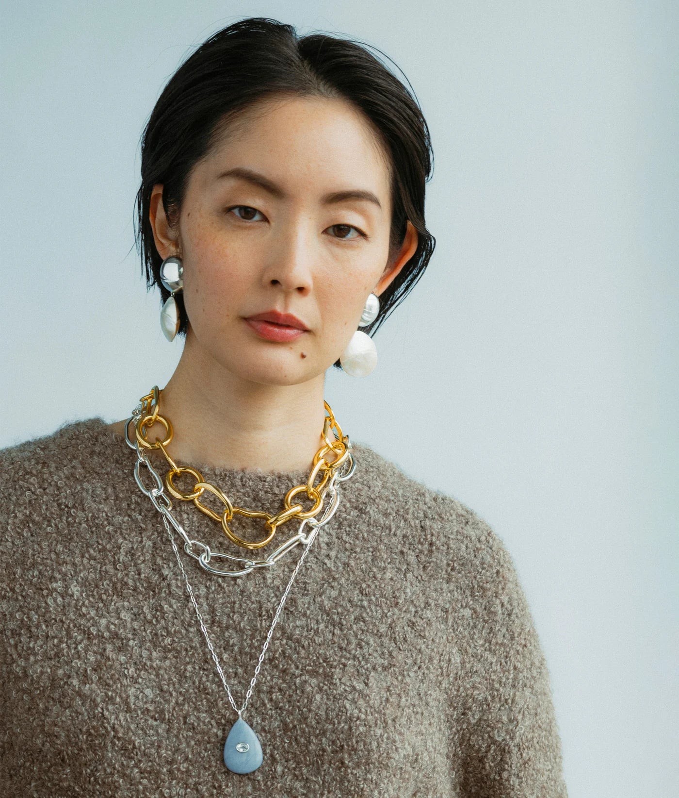Lizzie Fortunato - Collage Chain Necklace in Silver