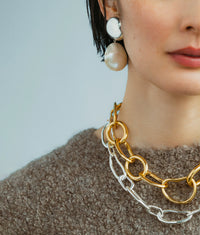 Lizzie Fortunato - Collage Chain Necklace in Silver