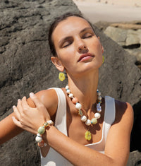 Lizzie Fortunato - New Bloom Earrings in Canary