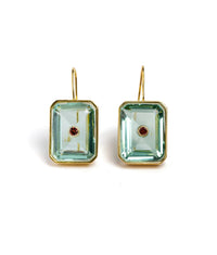 Lizzie Fortunato - Tile Earrings in Aqua