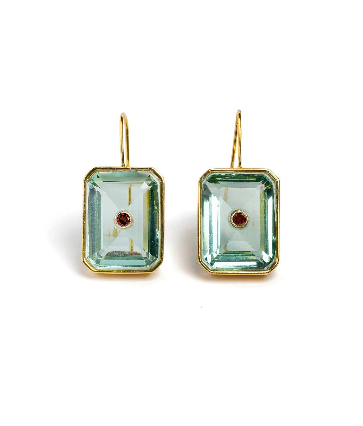 Lizzie Fortunato - Tile Earrings in Aqua
