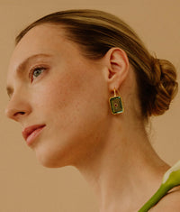 Lizzie Fortunato - Tile Earrings in Aqua