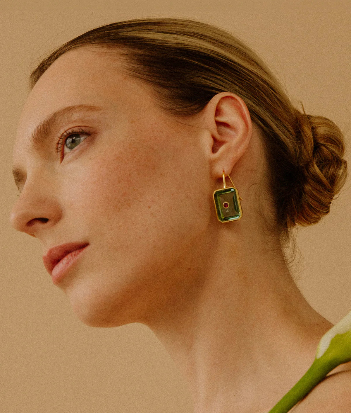Lizzie Fortunato - Tile Earrings in Aqua