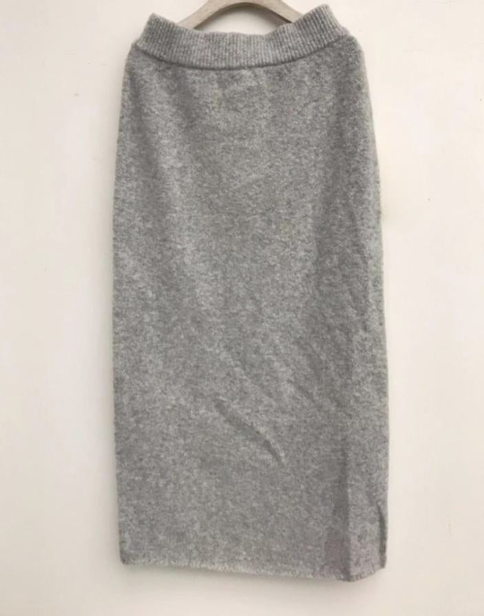 Lyla & Luxe - Knox Straight Skirt in Light Grey
