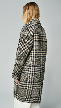 Smythe - Cocoon Overcoat in Black Oat Plaid