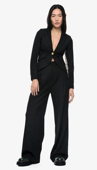 Smythe - Pleated Trouser in Black