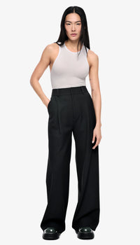 Smythe - Pleated Trouser in Black