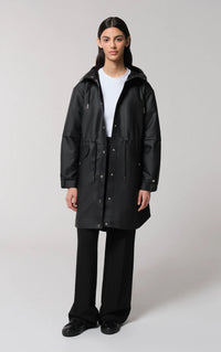 Soia & Kyo - Sofia - Cape-fit Raincoat with Hood in Black