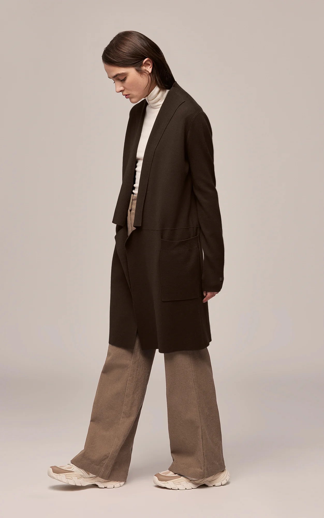 Soia & Kyo - Benela - Coatigan with Lapels in Mushroom