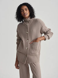 Varley - Pensdale Relaxed Knit Cardigan in Fungi