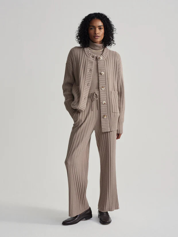 Varley - Pensdale Relaxed Knit Cardigan in Fungi