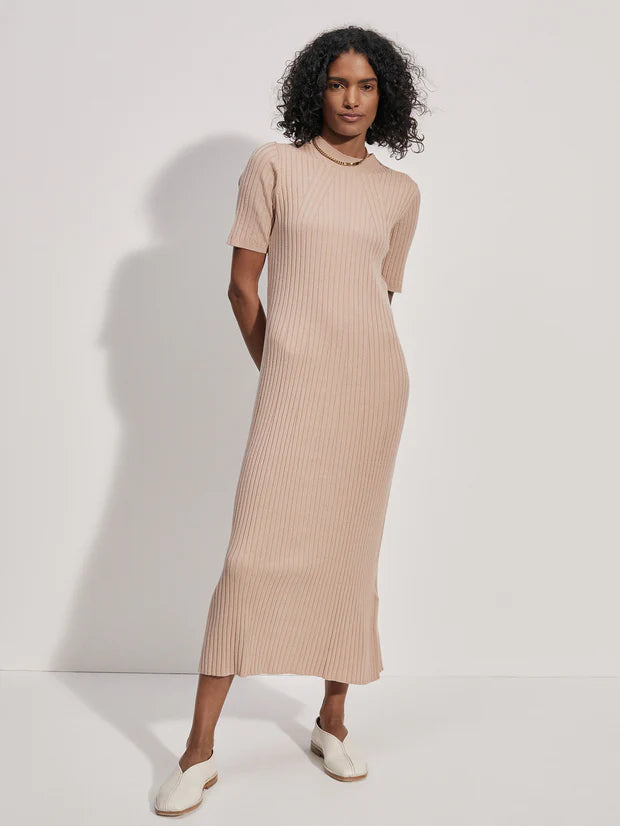 Ribbed knit midi dress best sale