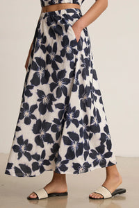 Velvet - Jess - Printed Voile Skirt in Asul