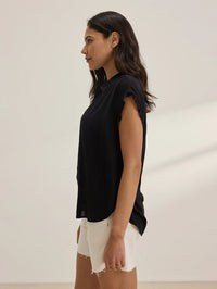 Velvet - Akira - Rayon Challis Top in Black