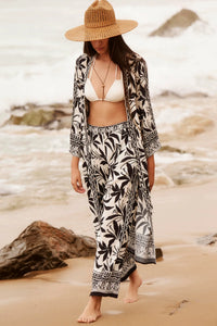 Velvet - Claudia - Fiji Print Pant in Black