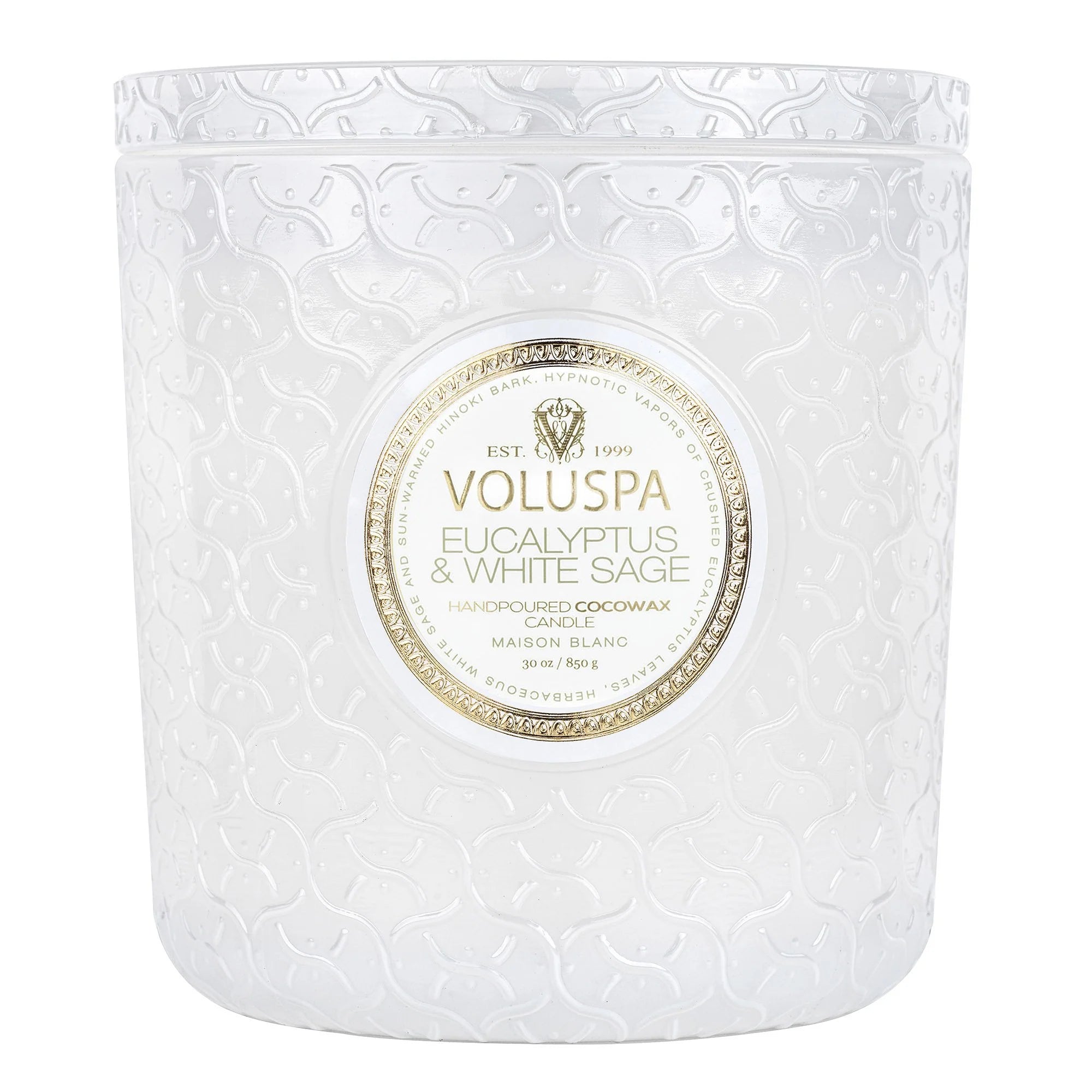 Voluspa - Eucalyptus & White Sage Luxe Candle
